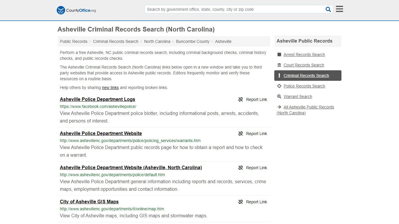 Criminal Records Search - Asheville, NC (Arrests, Jails ...